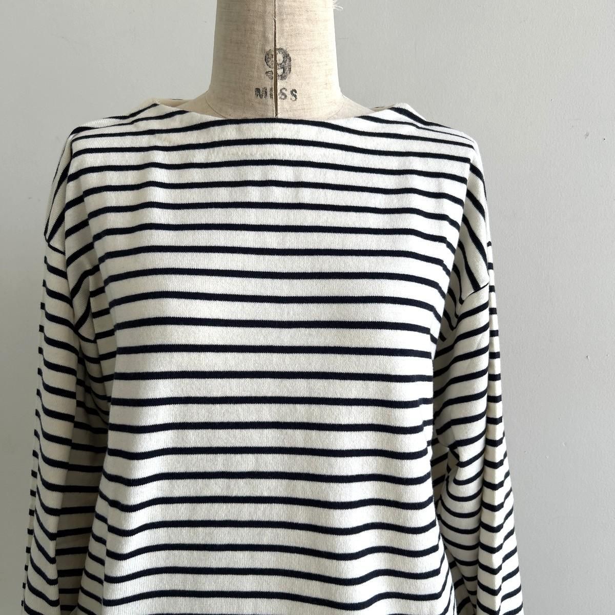 mao made 品よく着れるオトナのためのボーダーTEEニット 541115