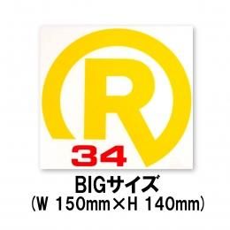 RealBvoice/ꥢӡܥSTICKER R34 YEL BIGʥ᡼ľ
