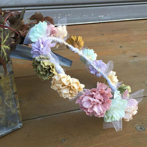 パーティーメイド 花かんむり キット ミックス 造花の花かんむりを簡単手作り リングピロー ウェルカムボード ウェイトベア ウェディンググッズのアナザークルー