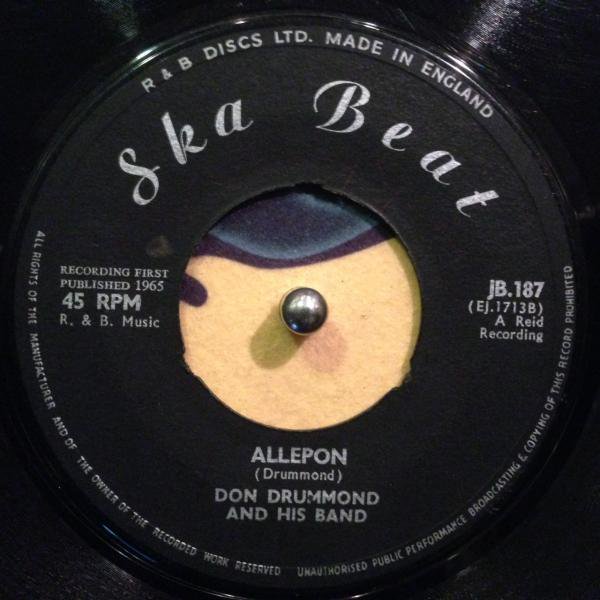 SKA】7inch ALLEPON-DON DRUMMOND - 洋楽