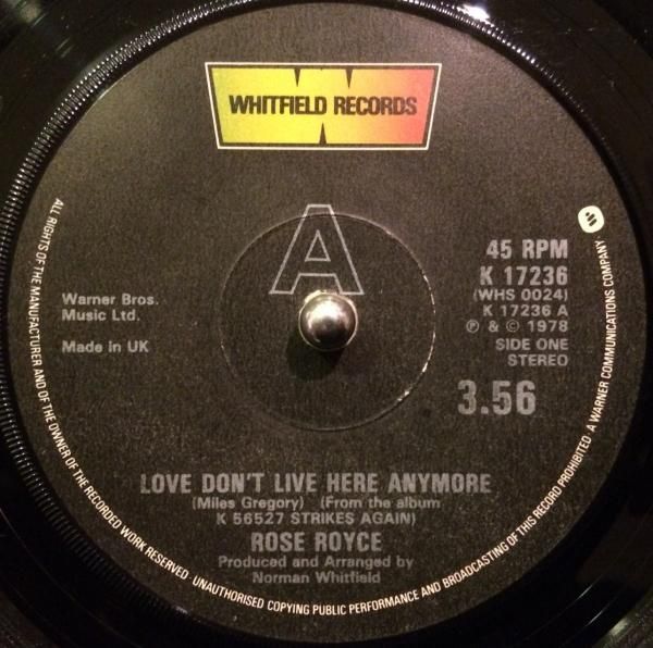 LOVE DON'T LIVE HERE ANYMORE - Jammers Record | ジャマーズ