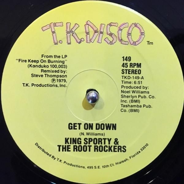 GET ON DOWN / FIRE KEEP ON BURNING - Jammers Record