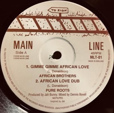 GIMME GIMME AFRICAN LOVE / YOU CAN'T PUSH I OVER - Jammers Record