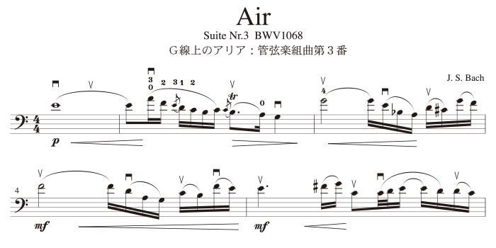 楽譜データ ｇ線上のアリア バッハ作曲 名古屋楽譜工房