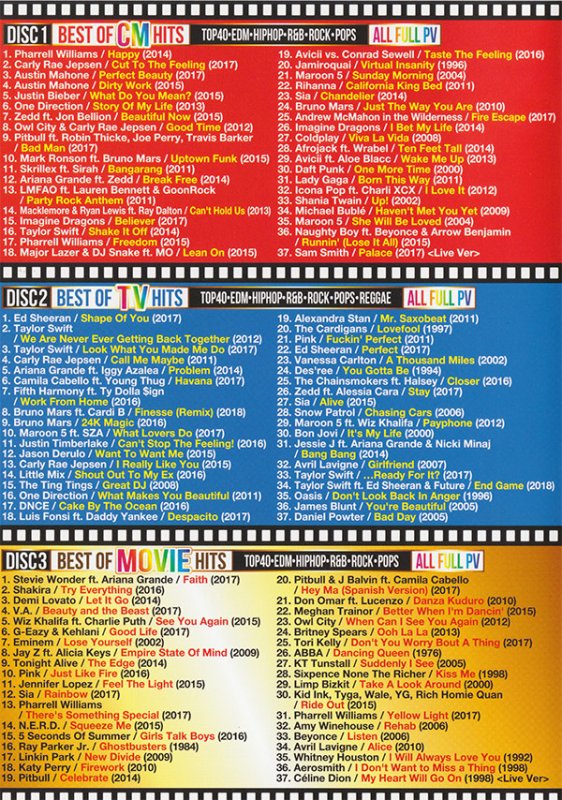 センス抜群 テレビ使用曲洋楽ベスト集 Best Of Cm Tv Movie Hits Dj Scandal 3dvd Mixcd Shop Groovesonic Net
