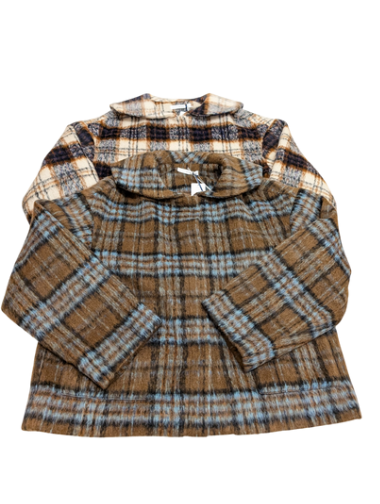 KELENSAILOR COLLAR DESIGN CHECK COAT SEBI"