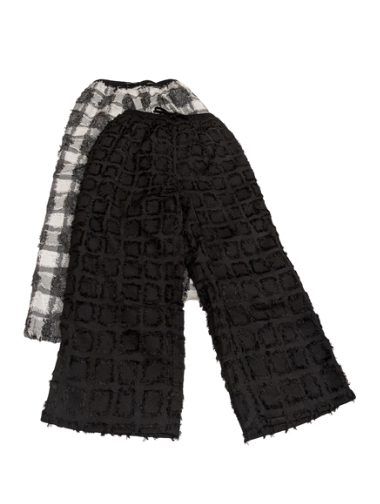 KELENFRINGE CHECK WIDE PANTS ENIU"