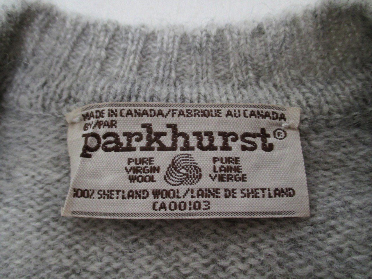 PARKHURST SHETLANDWOOL SWEATER - 東京、高円寺の古着屋 PAPER MOON