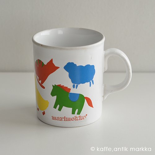 marimekko [ made in England ] old mug (animal) - マルカ