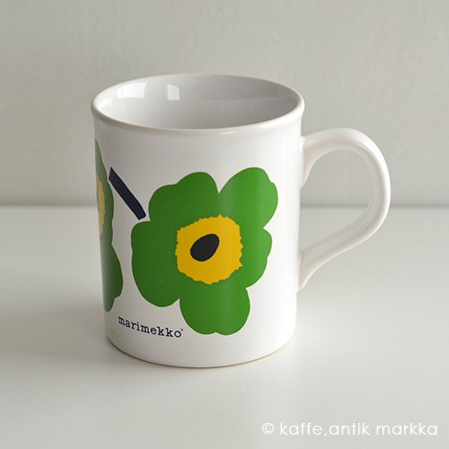 marimekko [ made in England - UNIKKO ] old mug (green) - マルカ