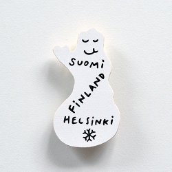 APRILMAI - SUOMIちゃん 木製ブローチ（ホワイト）