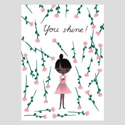 Kehvola Design / Marika Maijala [ You Shine! ] postcard