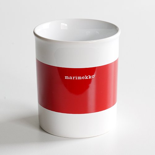 marimekko [ made in England ] old mug (LOGO red) - マルカ