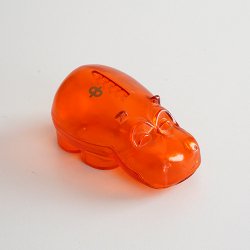 Osuuspankki [ HIPPO ] 貯金箱（ミニサイズ クリアオレンジ）
