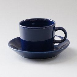ARABIA / Kaj Franck [ TEEMA ] coffeecup & saucer (140ml/blue)