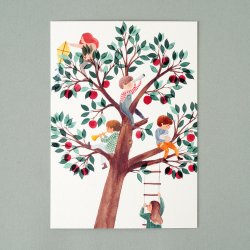 POLKA PAPER [ OMENAPUUSSA / リンゴの木で ] postcard