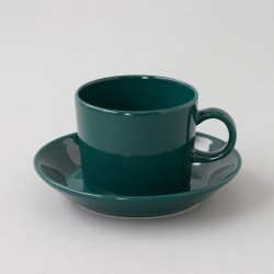 ARABIA / Kaj Franck [ TEEMA ] coffeecup & saucer (140ml/green)