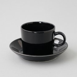 ARABIA / Kaj Franck [ TEEMA ] coffeecup & saucer (140ml/black)