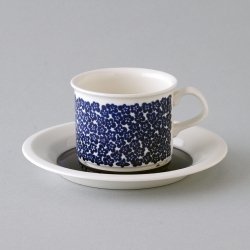 ARABIA / Inkeri Leivo [ Faenza blue ] coffeecup & saucer