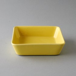 ARABIA / Kaj Franck [ KILTA ] square plate (yellow /13x13cm)