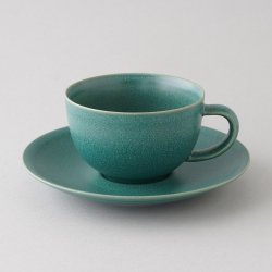 ARABIA / Heikki Orvola [ 24h ] cup & saucer (green)