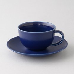ARABIA / Heikki Orvola [ 24h ] cup & saucer (blue)