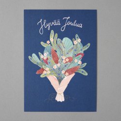 POLKA PAPER [ Hyvaa Joulua - METSAKIMPPU / 森のブーケ ] postcard