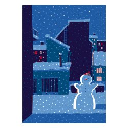 Kehvola Design / Timo Manttari [ Lumiukko / 雪だるま ] postcard