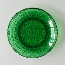 Nuutajarvi / Oiva Toikka [ Kastehelmi ] 14cm plate (green)