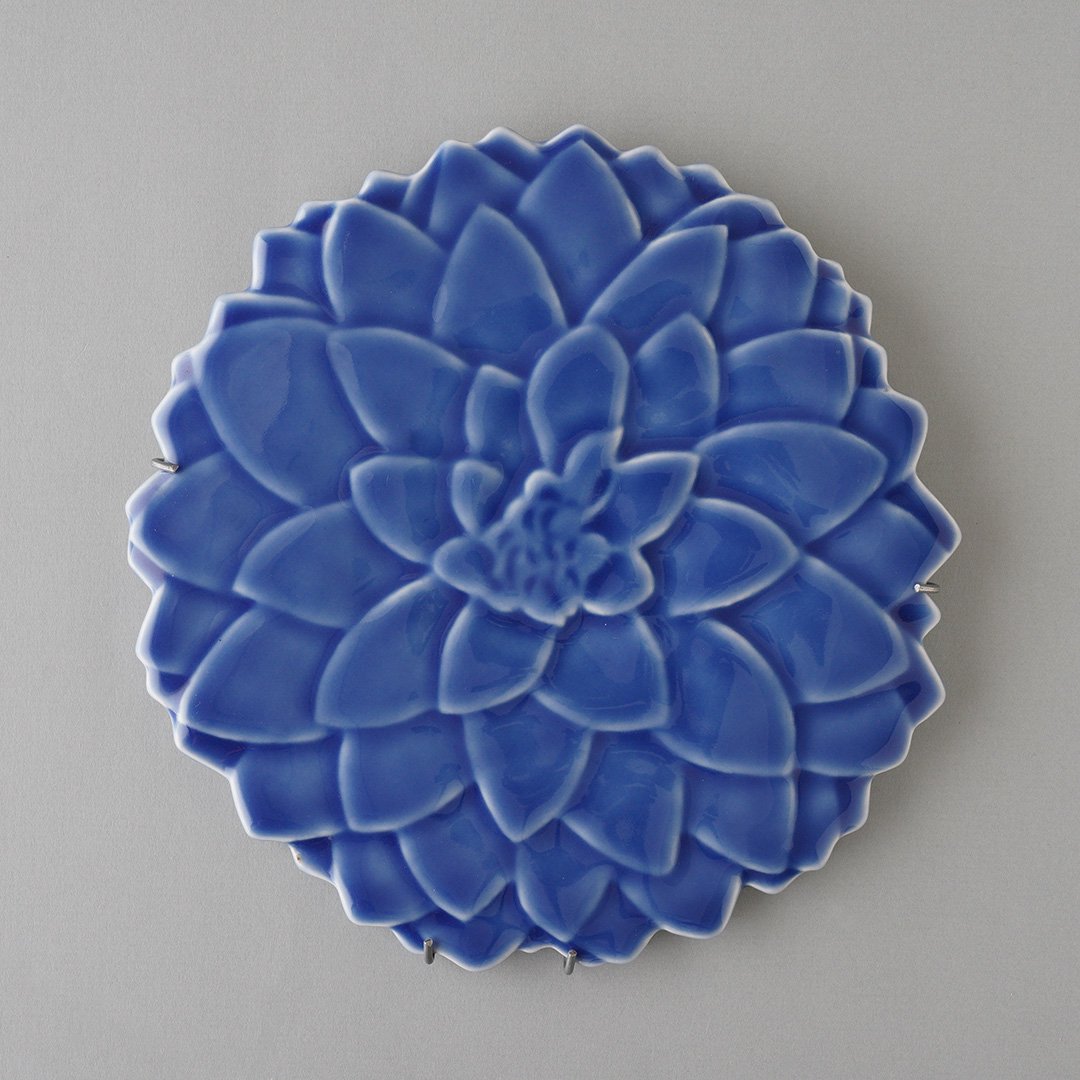 ARABIA / Fujiwo Ishimoto [ KUKKIA / Water lily ] wall plate (sky blue