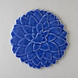 ARABIA / Fujiwo Ishimoto [ KUKKIA / Water lily ] wall plate (sky blue)