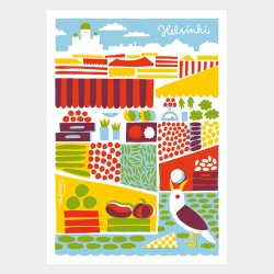 Kehvola Design / Timo Manttari [ Kauppatori / 市場 ] postcard