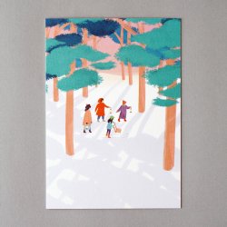 POLKA PAPER [ TALVIMETSA / 冬の森  ] postcard
