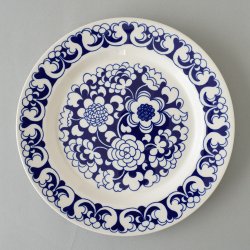 ARABIA / Esteri Tomula [ Gardenia ] 20cm plate (blue)