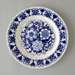 ARABIA / Esteri Tomula [ Gardenia ] 17cm plate (blue)