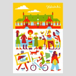 Kehvola Design / Timo Manttari [ Hietalahti Flea Market / ҥϥƥ ե꡼ ޡå ] postcard