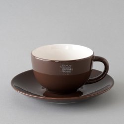 ARABIA / Heikki Orvola [ 24h ] teacup & saucer (brown)