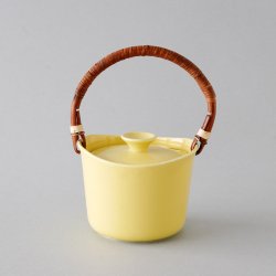 ARABIA / Ulla Procope [ AL model - KILTA ] jam jar + rattan handle (yellow)