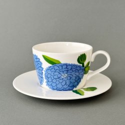 iittala x marimekko [ Primavera ] coffeecup & saucer (Finnish blue)