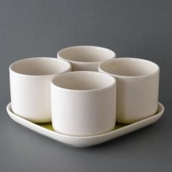 ARABIA / James Irvine [ EARTH ] Plant pots with plate