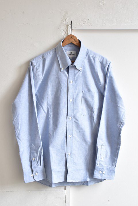 H by FIGER（エイチバイフィガー）オックスフォード無地ボタンダウンシャツ ブルー | セレクトショップZABOUの通販/ウェブショップ