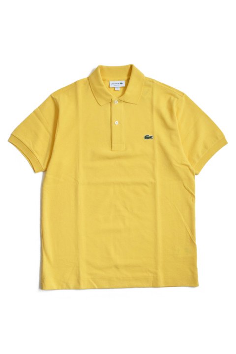 未使用タグ付属 LACOSTE ラコステ 黄色 半袖ポロシャツ 一部汚れあり