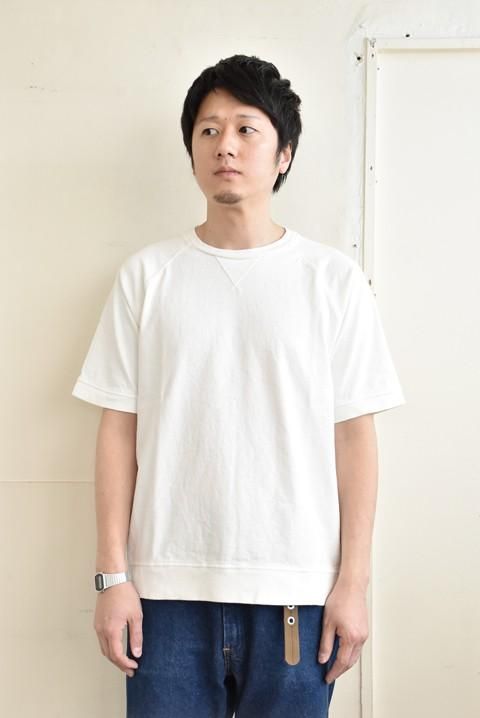 PANNILL（パニール）クルーネックラグランスリーブTシャツ ホワイト