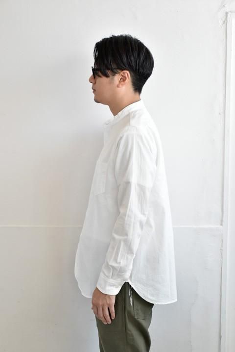 F.O.B FACTORY（エフオービー ファクトリー） BAND COLLAR SHIRT ホワイト - ZABOU