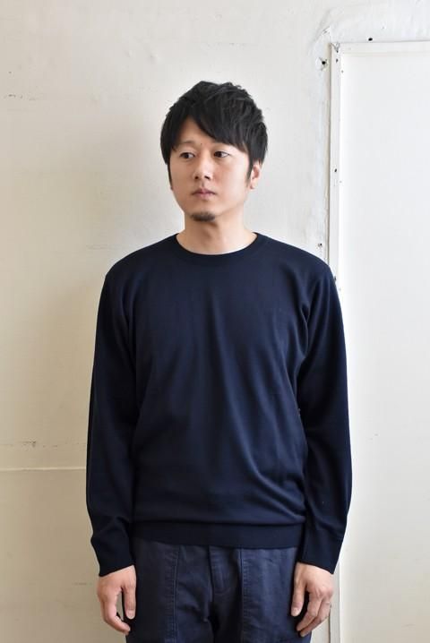 JOHN SMEDLEY ジョンスメドレー クルーネック ハイゲージ ニット-