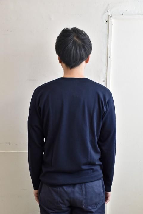 JOHN SMEDLEY（ジョンスメドレー） 24G クルーネックニット MIDNIGHT