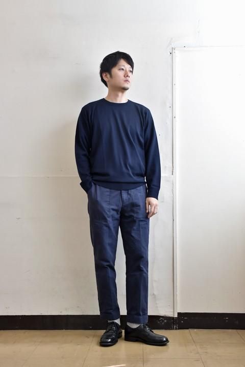 超安い JOHN SMEDLEY ジョンスメドレー クルーネック リブニット ほぼ