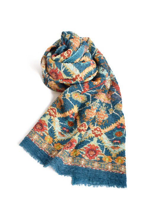 VISMAYA（ヴィスマヤ） WOVEN SCARF TEAL - ZABOU