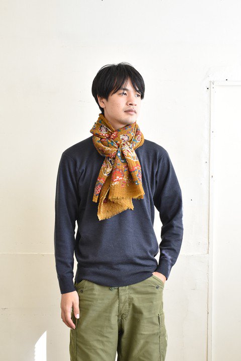 VISMAYA（ヴィスマヤ） WOVEN SCARF MUSTARD - ZABOU