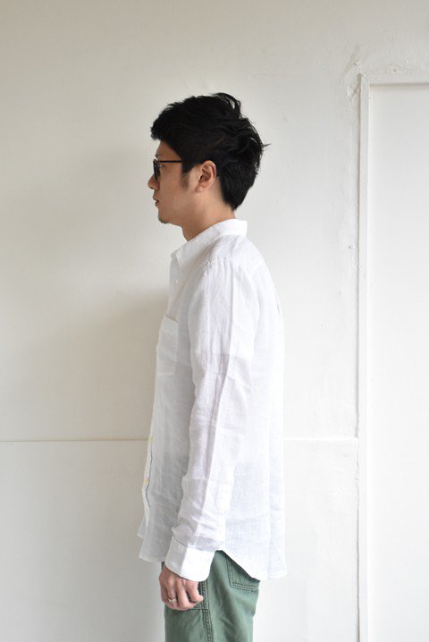 120%LINO（120%リノ） linen shirt ホワイト - セレクトショップZABOU 